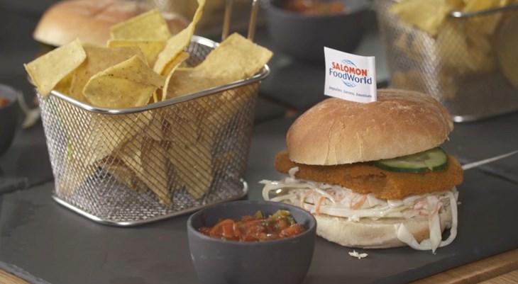 Vegetarisk Schnitzelsandwich