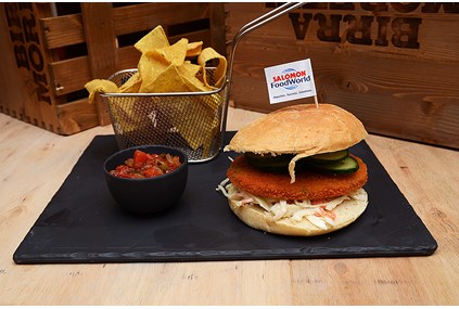 Vegetarisk Schnitzelsandwich
