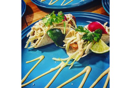 Minitortilla fish taco