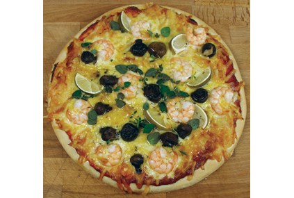 Kinesisk Szechuan Scampi-pizza