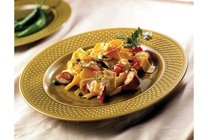 Papperdelle med scampi