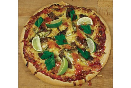 Thai biffpizza