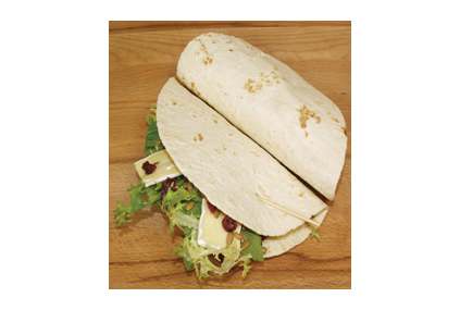 Tortilla med brie og solsikkekjerner