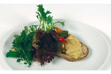Vegetar Humus og grønnsaker