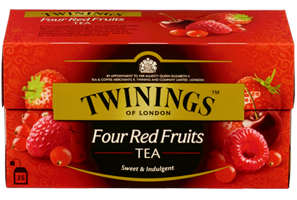 Fire røde frukter