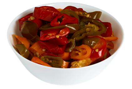 Jalapeños Tricolore, skivet