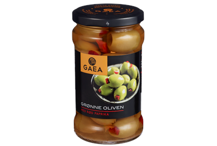 Grønne Oliven med Paprika