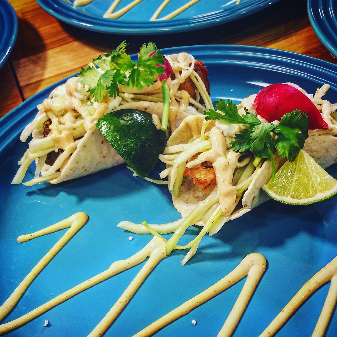 Minitortilla fish taco