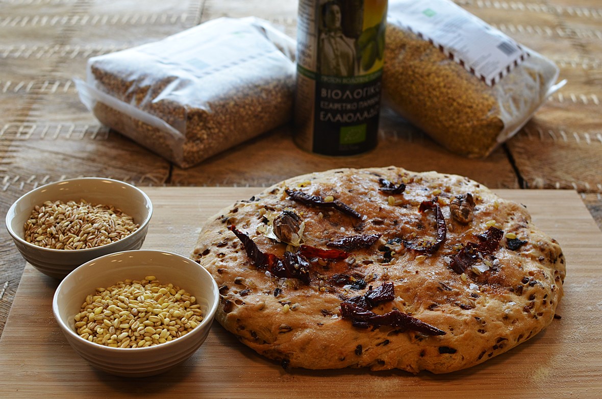 Perlespelt-Focaccia