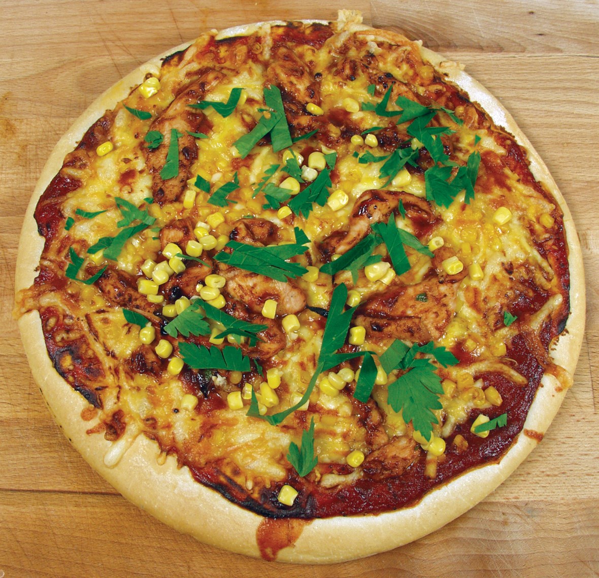 Amerikansk BBQ Chicken-pizza