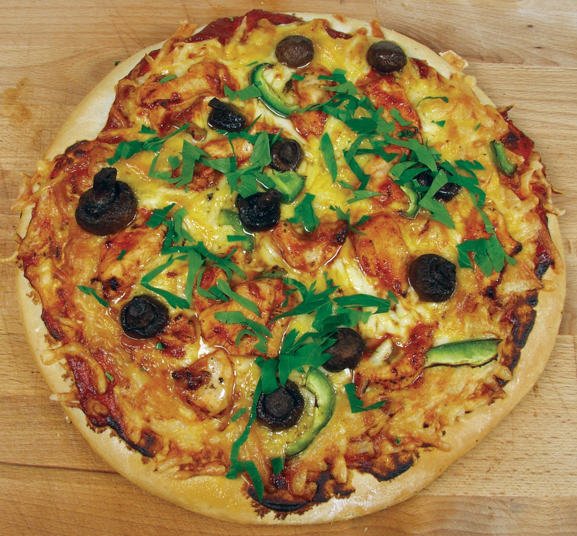 Kinesisk Szechuan kylling-pizza