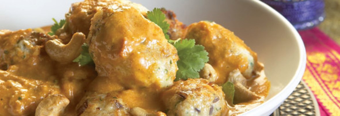 Kjøttboller Tikka Masala med cashewnøtter