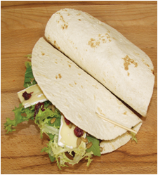 Tortilla med brie og solsikkekjerner