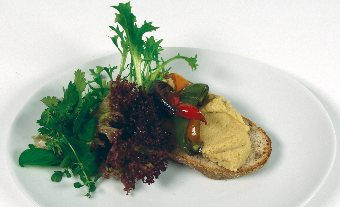 Vegetar Humus og grønnsaker