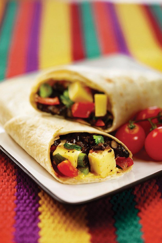Vegetarwrap med bønnesalat